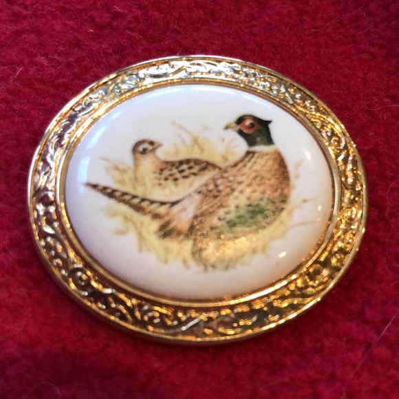 Vintage Avon 1982 Birds of Nature Pheasant brooch/pin/ pendant - Picture 2 of 7